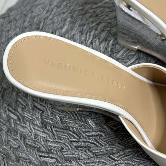 VERONICA BEARD Dali Lucite Wedge in Coconut - Picture 9 of 9